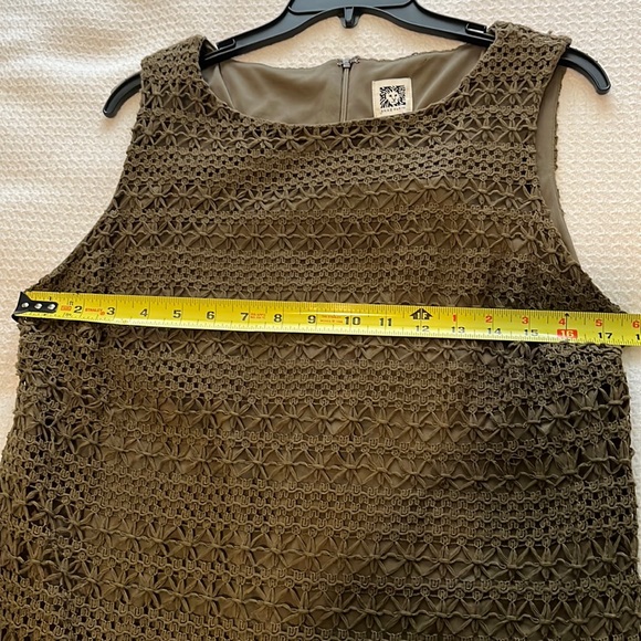NWT!  Anne Klein Army Green Crochet Dress - Picture 11 of 14